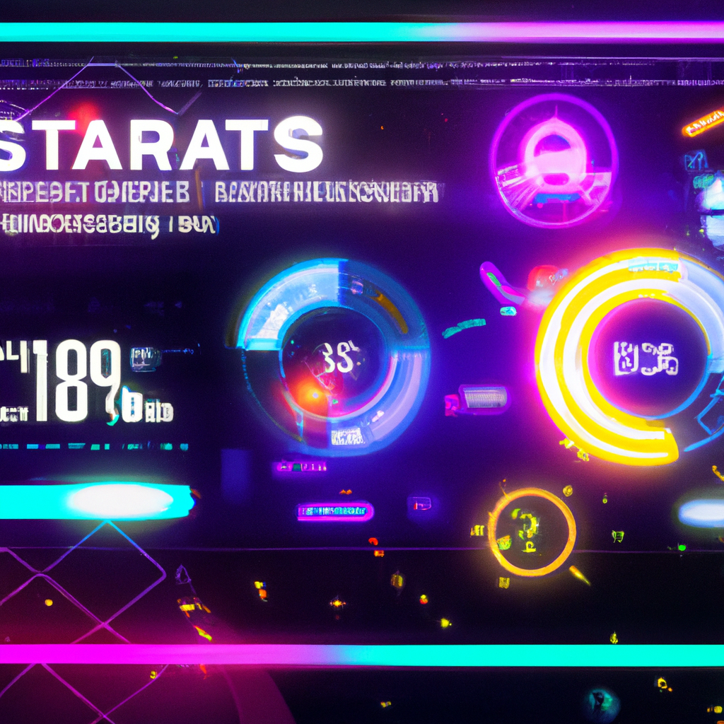 Statistic visualization in neon vapor style